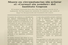 Muere en circunstancias sin aclarar el «coronel sin nombre» del instituto Gogoan